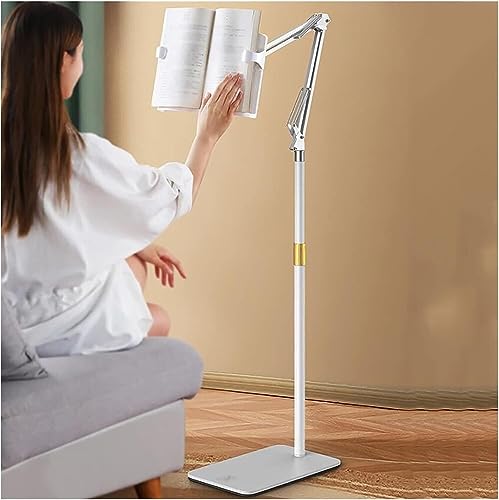 Estantería de lectura de pie con soporte en voladizo y panel de sujeción ajustable