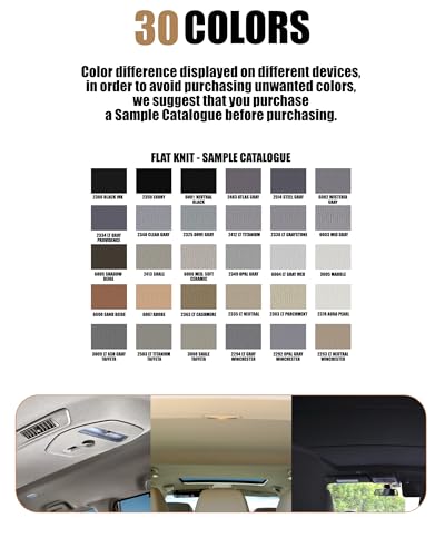 3/16 Foam Backed Automotive Flat Knit Headliner Fabric 60 Wide Sold by The Yard (Swatch Catalogue)