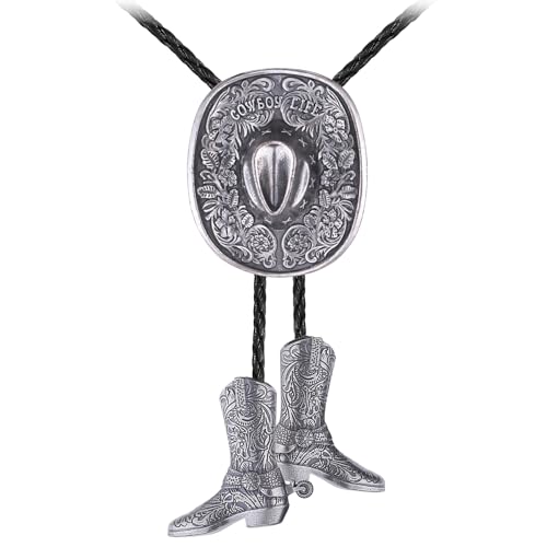 Image of Jeilwiy Bolo Tie for Men, Western Bolero Tie Cowboy Ties Native American Cowgirl Bolo Tie Accessories for Men Women