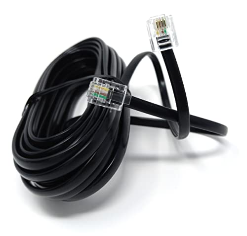 DRUT 5m, RJ11 to RJ11 Telephone Landline Cable ADSL (6P4C) Flat Lead High Speed BT Internet Broadband Male to Male Router - Image 3