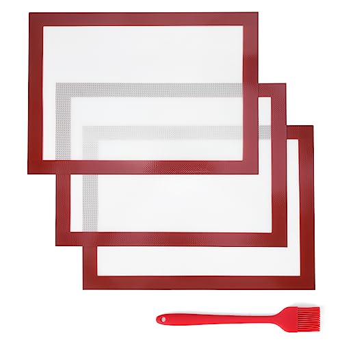 La Mejor Selección de Tapetes para hornear , listamos los 10 mejores. 42 Tapete de Hornear MTQ 4 Piezas Esteras para hornear de silicona Antiadherente Lavable Reutilizable Resistente al Calor para Pastelería Pizza Pan Pastel Galleta (30 * 40cm)