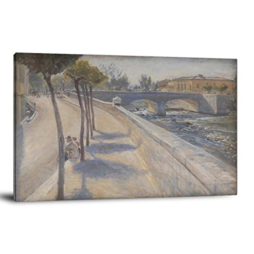 Theodor Philipsen The River Liri - Poster su tela con stampa artistica da parete, 60 x 90 cm Theodor Philipsen The River Liri - Poster su tela con stampa artistica da parete, 60 x 90 cm