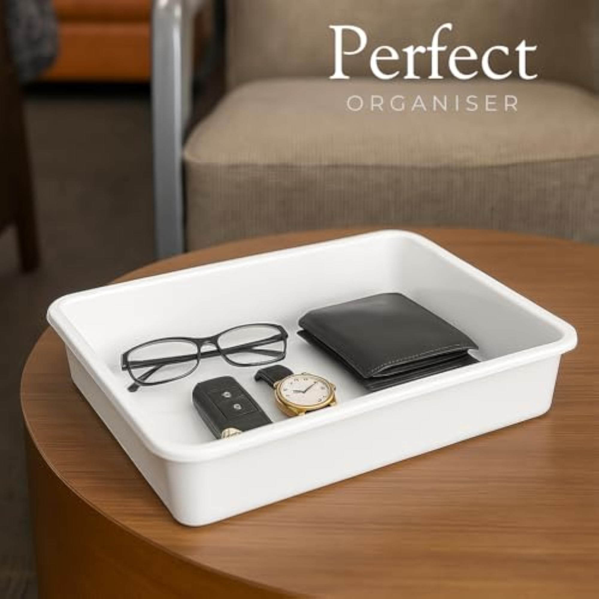 Exel Large Multipurpose Stackable Plastic Storage Tray