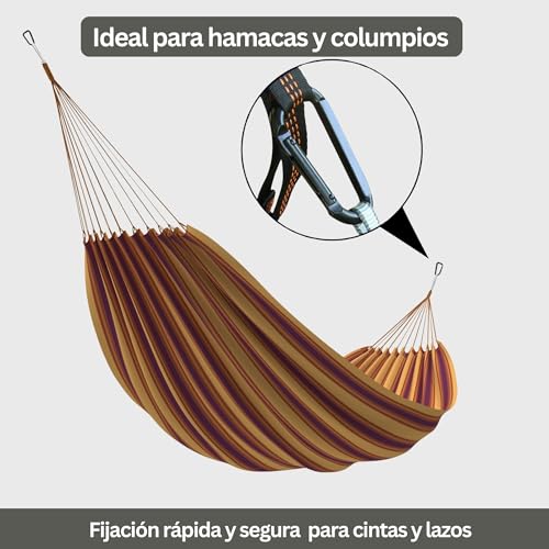 Miniatura 4 de Nexafix Mosquetón Negro Inox M8 8 Cm Pack De 2 Calidad Profesional Mosquetón Fuerte 250 Kg Para Llaves, Correa De Perro, Camping, Hamaca Y Gimnasio