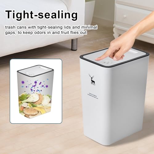 Image of XPIY Trash Can with Lid, 3 Pack 4 Gallons /15 Liters Garbage Can