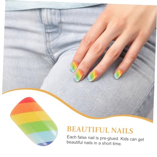 NOLITOY 3 Caixas De Unhas Postiças Infantis Unhas Postiças Para Adolescentes Decoração De Caixão Unh