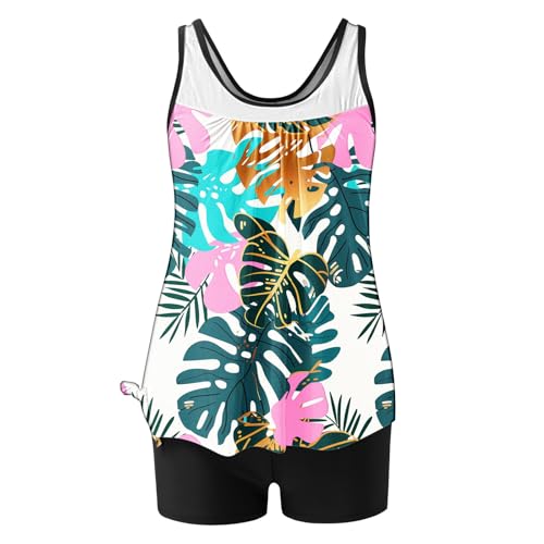 Tankini Swimsuits for Women Tummy Control Blouson Swim Tank Top with Shorts Modest 2 Piece Bathing Suit 2025 Swimwear3