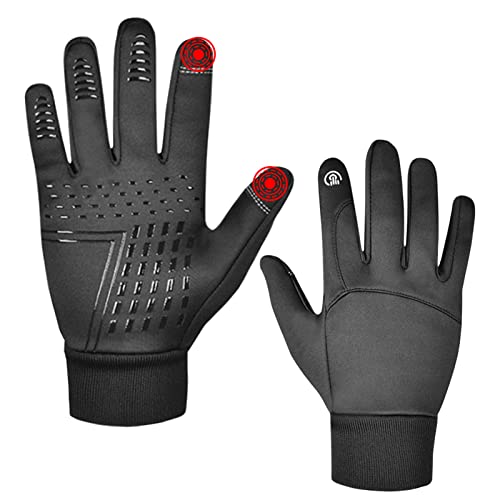 guantes invierno, Guantes De Ciclismo, Guantes De Pantalla TáCtil, CáLidos Resistentes Al Impermeables Y Antideslizantes, Adecuado para hombres y mujeres, senderismo, camping, carrera, ciclismo