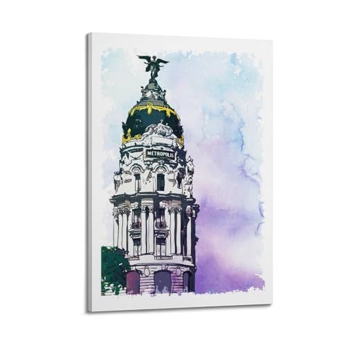Poster paysage aquarelle décoration esthétique toile art mural moderne 40x60