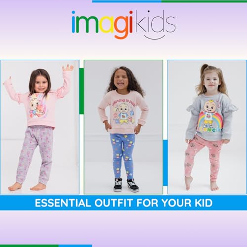 CoComelon JJ Baby Girls Pullover Fleece Sweatshirt and Pants Set Infant to Toddler3