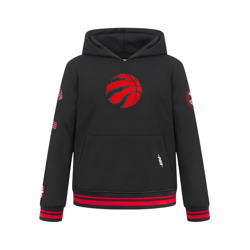 Sudadera con capucha Pro Standard de algodón negro y rojo para niños aficionados a la NBA 8