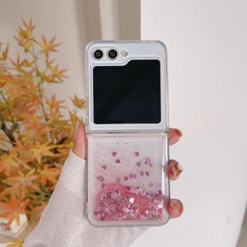 Coque transparente Quicksand rigide antichoc pour Galaxy Z Flip 5