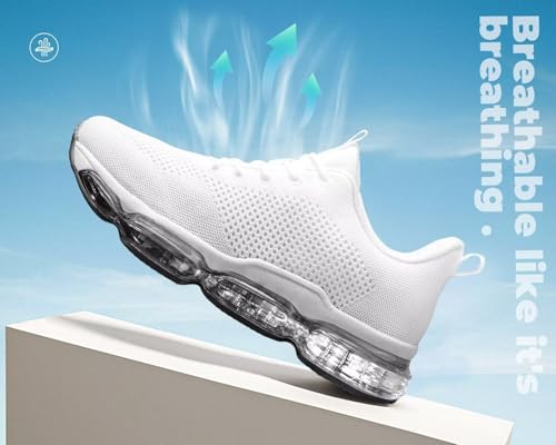 Image of Socviis Men's Air Cushion Running Shoes Breathable Tennis Fashion Sneakers Non Slip Workout Casual Sport Shoes Gym Training Comfortable Walking Shoes