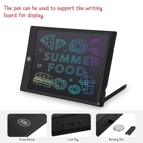 Image of MKY LCD Writing Tablet, Electronic Digital Writing & Colorful Screen Doodle Board, 12-Inch Drawing Tablet Gift for School Kids (Multicolor, Pack of 1)