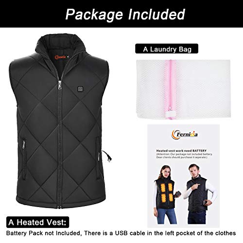 Women's Heated Vest Stand Collar Quilted Zip Lightweight Waistcoat USB Electric Rechargeable