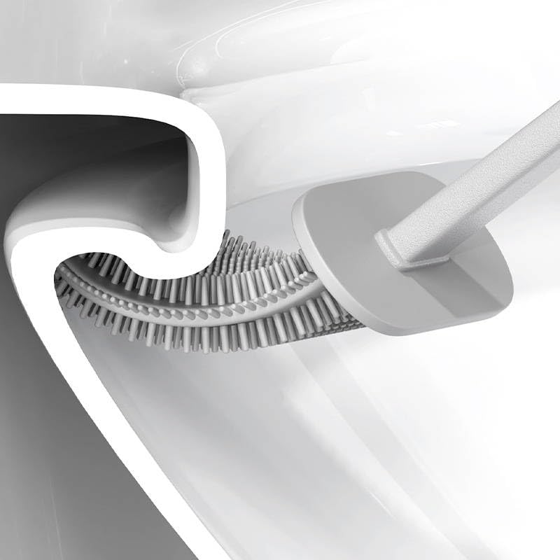 Image of Toilet Brush and Holder Set - Soft Toilet Brush Bathroom Cleaning Brushes Toilet Bowl Cleaner Set.