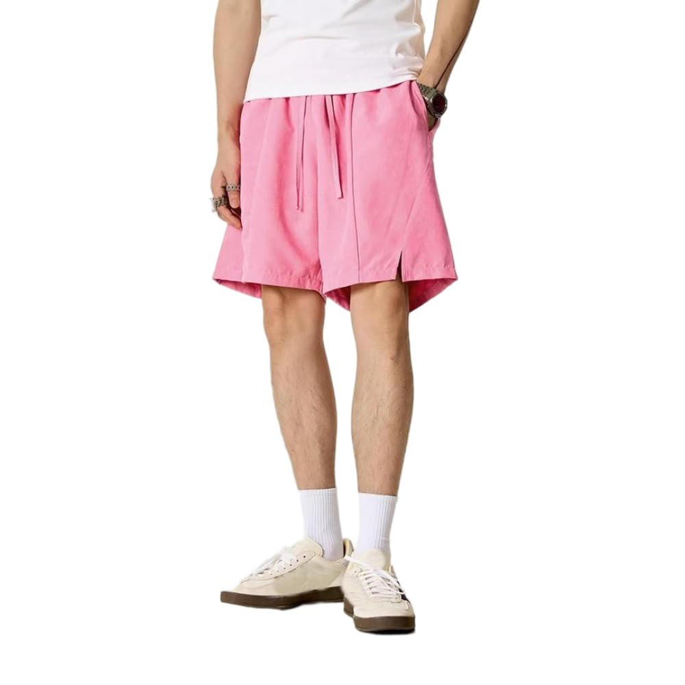 JJDFW - Pantalones cortos de verano para hombre, 160 g/m², unisex, impermeables, de secado rápido, para deportes, playa, ropa de calle, Morado (, M