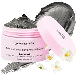 grace & stella Dead Sea Mud Mask (120ml) – Vegan Detox Dead Sea Mask – Mud Masks For Face And Body Mask – Mud Face Mask For Oily Acne, Blackheads