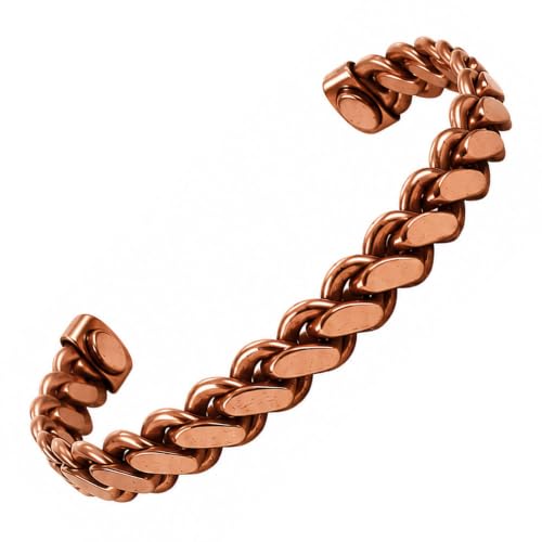 Image of Touchstone Copper Bracelet Tibetan Style. Hand Forged with Solid and high Gauge Pure Copper.