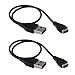 Threeeggs Compatible with Fit-bit Charge HR Charger, Replacement USB Charging Cable Cord for Fit bit Charge HR (Pack of 2)