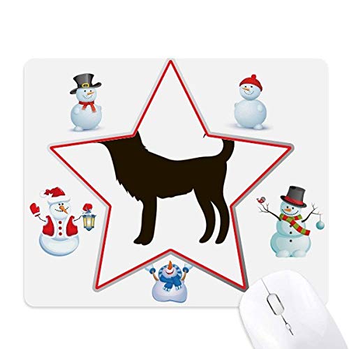 Tapis de souris Chien Noir pour décorer votre bureau aux fêtes de Noël