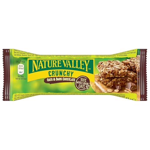 Nature Valley Crunchy Family Pack – Variety Pack mit Hafer, Honig, Dunkler Schokolade & Ahornsirup, Snack für Schule, gesundes Pausenbrot, laktosefrei, 1er Pack, 10 Packungen – je Packung 2 Riegel