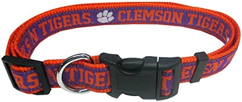 Pets First Collegiate Pet Accessories, Dog Collar, Clemson Tigers, Small