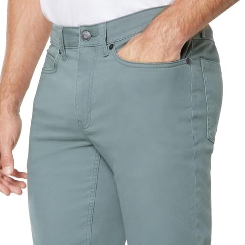 Image of GAP Mens Pants, Lightweight Slim Fit 5-Pocket Cotton Twill Mens Casual Pants - Blue 32W X 30L