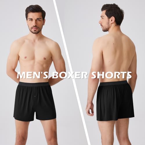Image of BAMBOO COOL Mens Boxer Shorts Underwear Soft Comfortable Breathable Knit Boxers Short for Men (3 or 5 Pack)
