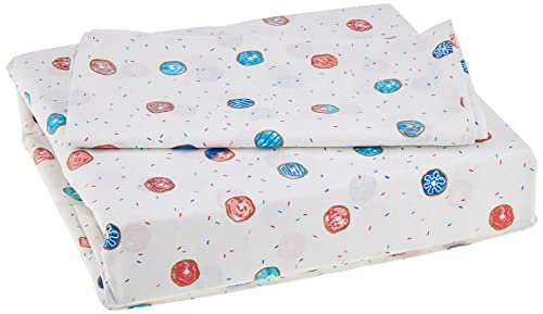 Image of Poppy & Fritz - Twin Sheets, Cotton Percale Bedding Set, Crisp & Cool, Ideal Bedding Set (Polka Donuts, Twin)