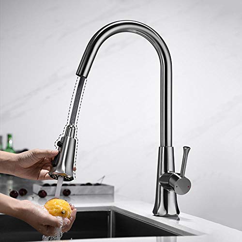 Robinet de cuisine noir extractible : résolvez le manque de place avec les 2 modes de buse