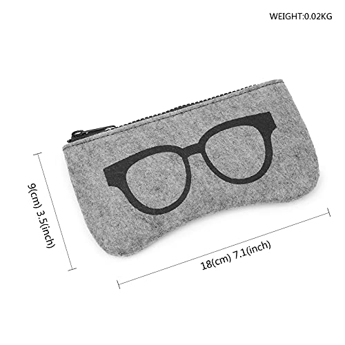 Kono Soft Glasses Case Portable Eyeglasses Pouch Anti-Scratch Sunglasses Bag with Cleaning Cloth