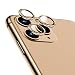 Produktbild TAMOWA für Kamera Panzerglas Schutzfolie für iPhone 11 Pro/iPhone 11 Pro Max, Aluminiumlegierung 360 Grad Schutz Kamera Linse Displayschutz, 9H Härte, Anti-Kratzen (Gold)