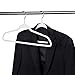 Quality Hangers 50 Pack Non-Velvet Plastic Hangers for Clothes - Heavy Duty Coat Hanger Set - Space-Saving Closet with Chrome Swivel Hook, Functional Non-Flocked Hangers - Cream White