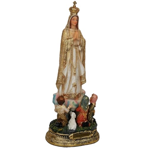 Virgen de Fátima Estatua en Resina 12 pulgadas