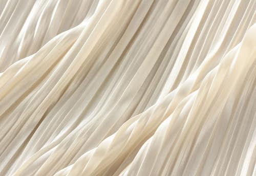 Women's Ombre Pleated Midi Skirt Elegant Gradient Tulle Skirts Elastic High Waist Flowy Skirt Summer Casual Skirts4