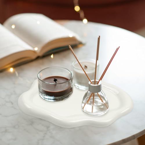 Keramik Schmuckschale, Wolken Schmucktablett, Keramik Ringschale Schlüsselschale, Schmuck Schmuckschale Dekoschalen,Schmuckteller zu Muttertag Halloween Weihnachten Erntedankfest Geburtstag für Frauen