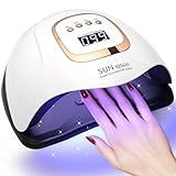 380W Lampada UV LED Unghie Professionale con 81 Perle, 4 Impostazioni Timer Fornetto Unghie Semipermanente con LCD Display Digitale, Sensore Automatico Lampada Unghie UV Led per Salone e Casa
