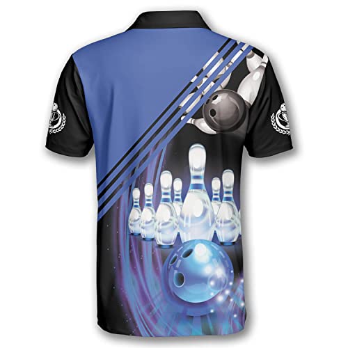 PRIMESTY Bowling Shirts for Men, Short-Sleeve Bowling Jerseys for Team, Bowling Men's Polo Shirts3