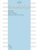 Manuscript: Blank Sheet Paper / Staff Paper / Composition / Musicians Notebook 12 Stave * 100 pages 8.5 x11 Inches with content and notes (Best Binding) (Manuscript 12 Stave) (Volume 4) 1548510009 Book Cover