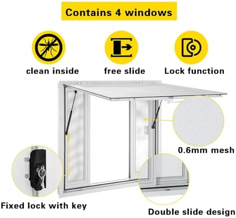 Aluminium Alloy Food Truck Concession Window 36x36 Inch with Awning & Fork Lock - Sliding Service Window for Food Trolley, Mobile Snack Stand, Outdoor Catering,One Color,36 * 36 inch