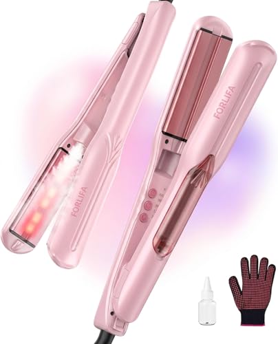 Plancha de cabello a vapor con 2 clips miniatura 2