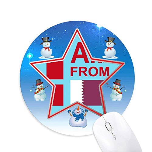 je suis du qatar bonhomme de neige, tapis de souris série star mat