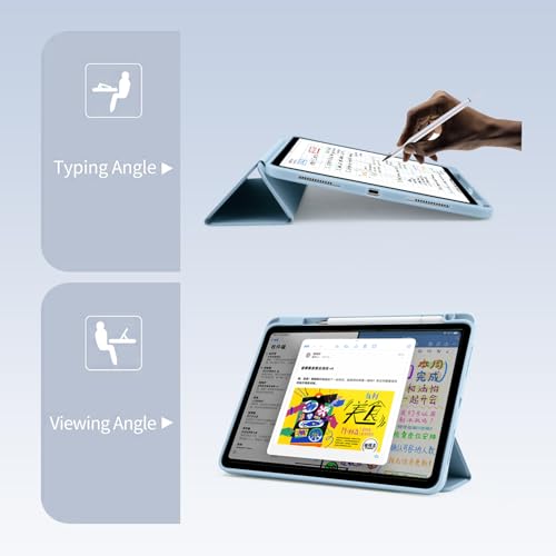 Funda para iPad Air de 11 pulgadas anticaída con reverso transparente rígido 5