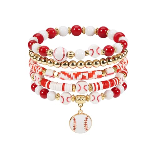 Sport Beaded Bracelets Volleyball Soccer Baseball Basketball Football Game Day Bracelet
