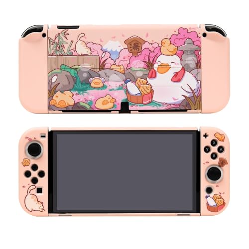 ENFILY Funda protectora de silicona suave a prueba de golpes compatible con OLED, carcasa duradera resistente a los arañazos para Joycon, funda protectora de silicona