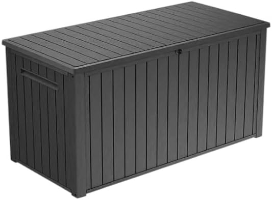 Outdoor Storage Deck Box, 170 Capacity, 27.7L x 57W x 29H inches (White)