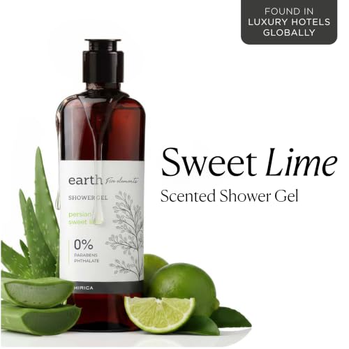 Image of Kimirica Earth Shower Gel and Moisturizing Summer Body Lotion Bath Care Duo | Enrich with Zestful Balsam and Frankincense for men & women 100% Vegan (290ml | 290ml) (Persian Sweet Lime, 290mlx2)