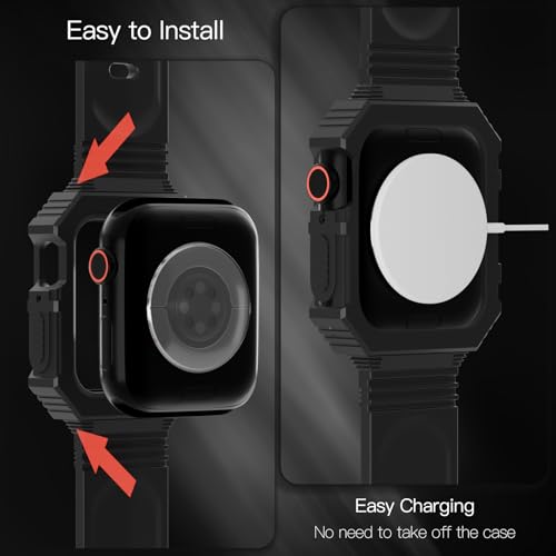Silicone Sports Band with Case For Apple Watch Bands Protector Men Women by Shalila - Used condition - Image 3