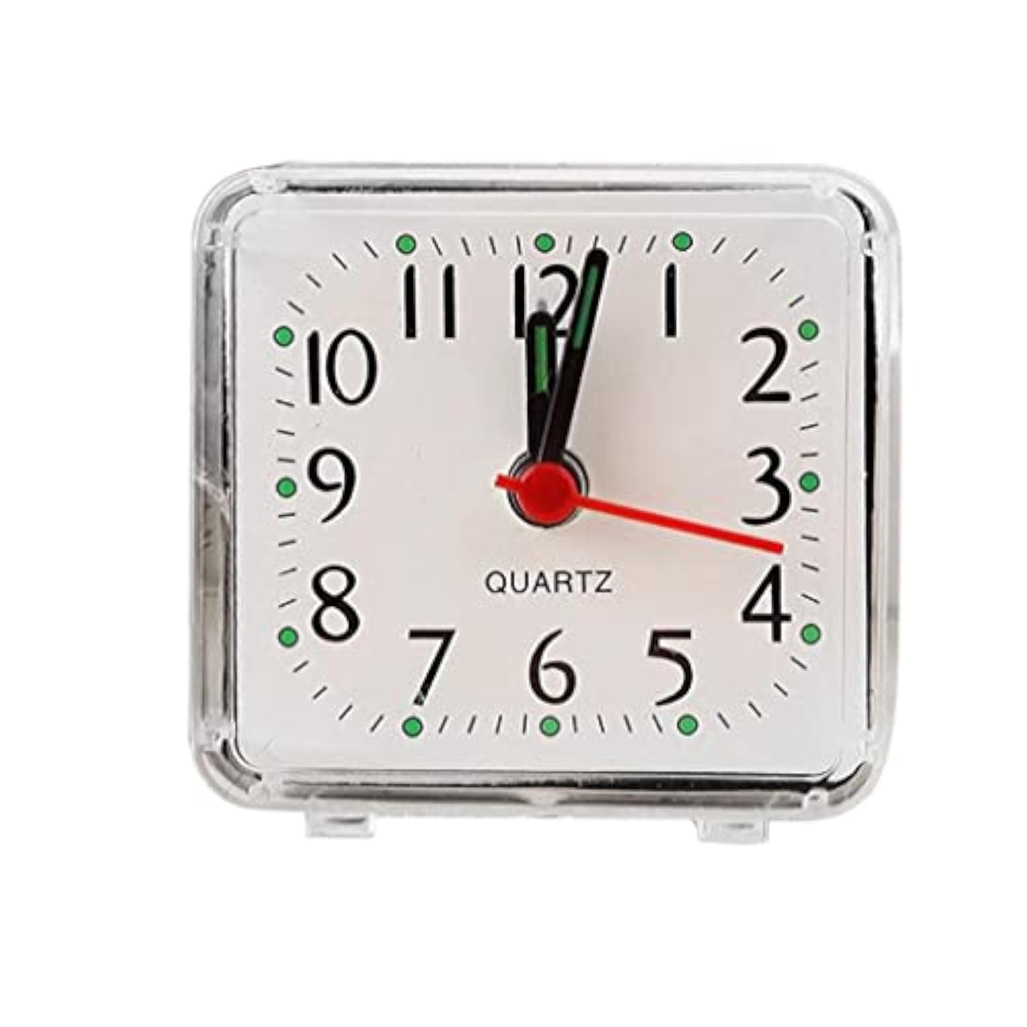 10x Mini Square Quartz Clock, Travel Alarm Clock
